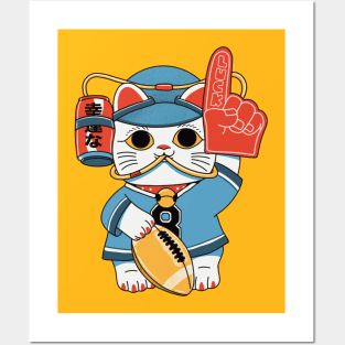 Lucky Cat Sports Fan Posters and Art